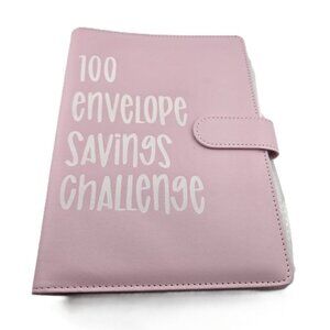100 Envelope Savings Challenge Binder Pink New Free Shipping